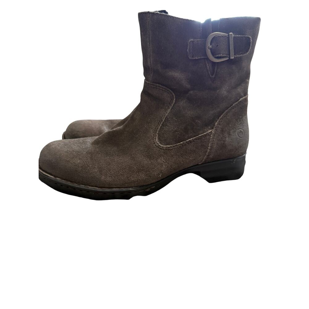 Born Women’s SZ 6 Suede Leather Ankle Boots Utility Military Grunge Biker